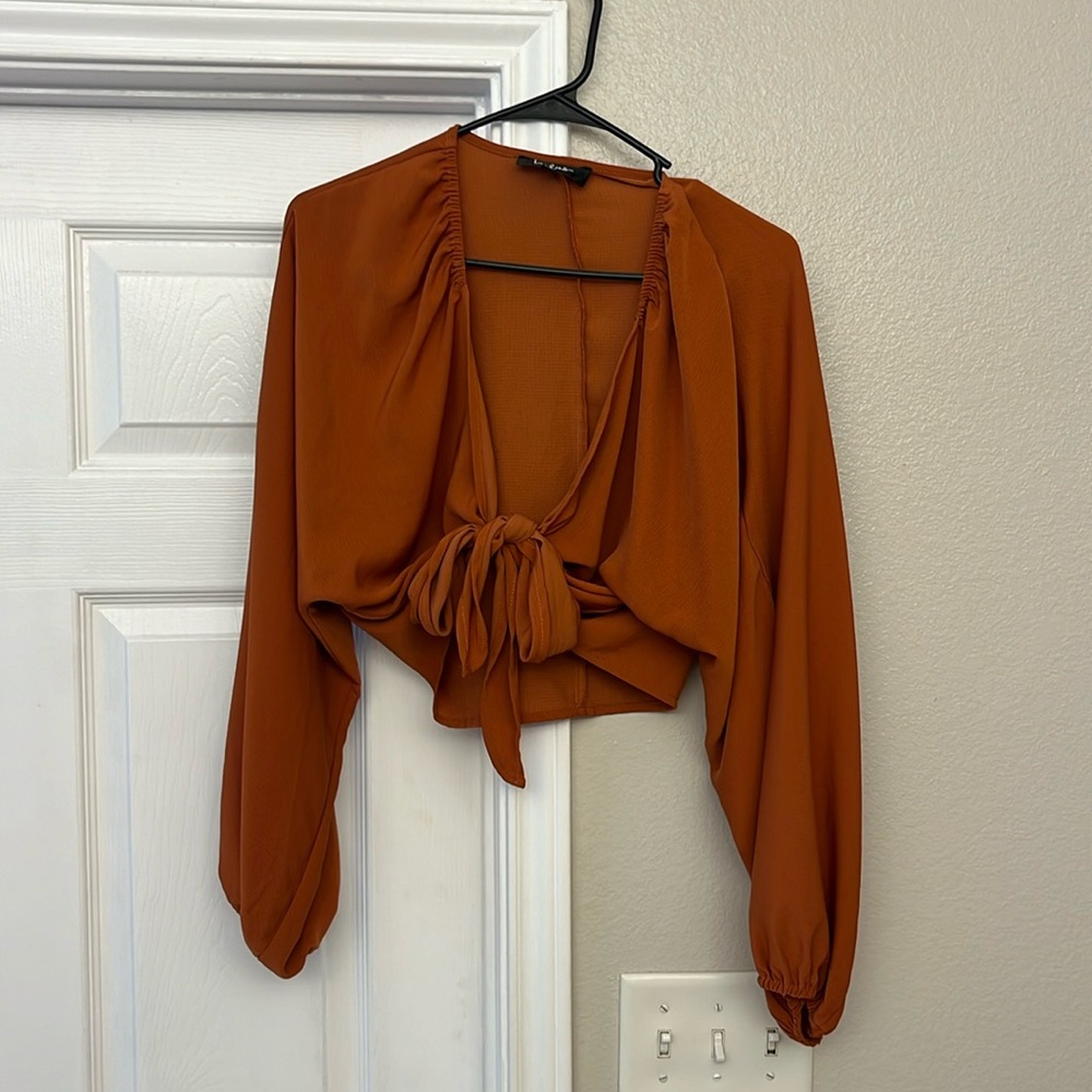 Lulus burnt orange crop top